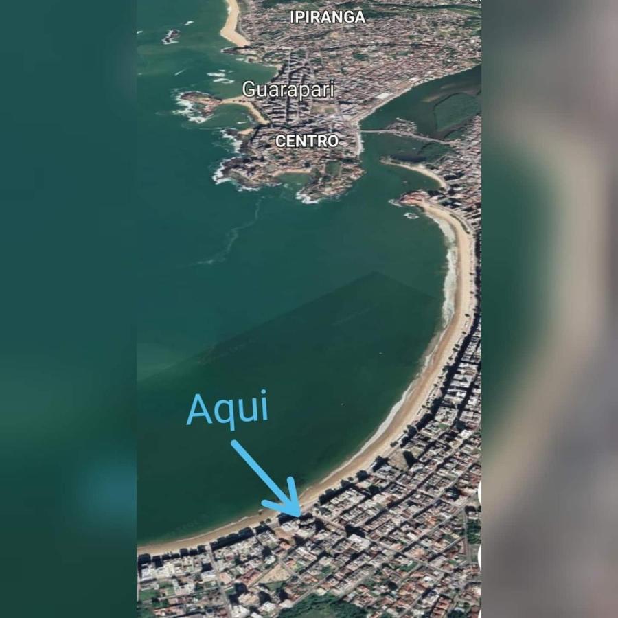 구아라파리 Apt Encantador Praia Do Morro 20 Metros Da Praia. 아파트 외부 사진