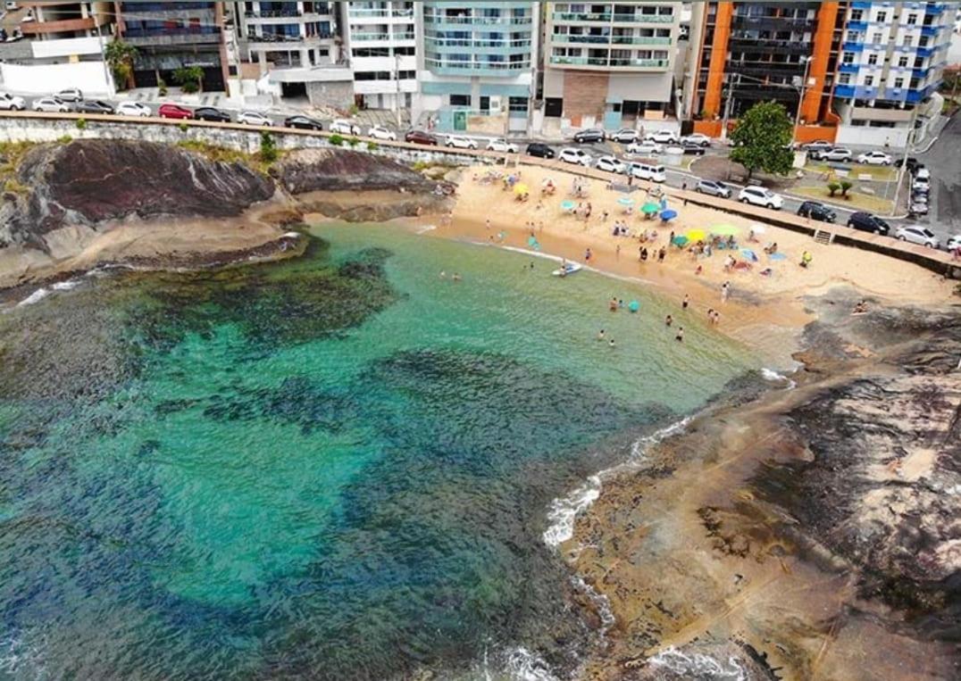 구아라파리 Apt Encantador Praia Do Morro 20 Metros Da Praia. 아파트 외부 사진