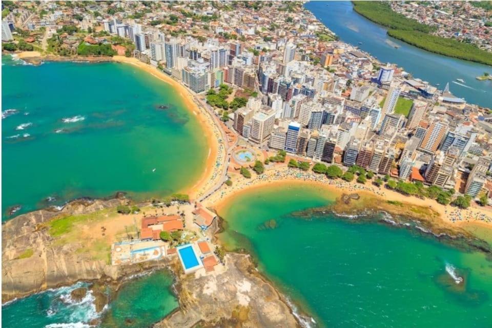 구아라파리 Apt Encantador Praia Do Morro 20 Metros Da Praia. 아파트 외부 사진
